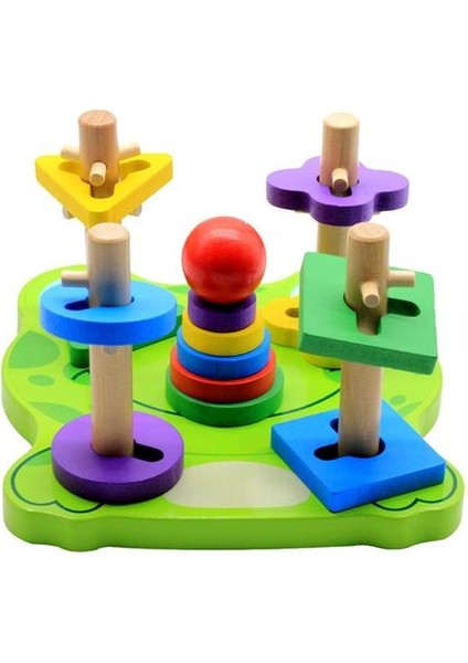 Eğitim Toddler Oyuncaklar 3 4 5 Yaşındaki Çocuk Şekli Renk Tanıma Geometrik Kurul Blokları Yığını Sıralama Toksik Olmayan Oyuncak | Ahşap Bloklar (Yurt Dışından)