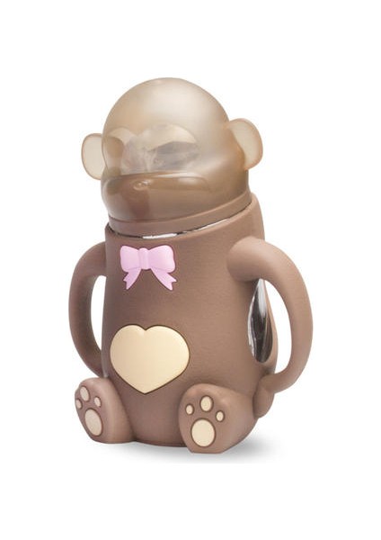 1psc Genişliğinde Yaratıcı Silikon Süt Şişesi, Maymun Şeklindeki Bebek Sütten Kesme Cihazı, Anti-Gall ve Anti-Flatus Ürünleri Anne ve Bebek Için (Yurt Dışından)