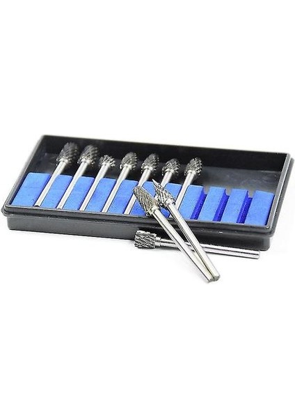 PRO10PC 1/8 "shank Tungsten Karbür Freze Kesici Rotary Brocas Com Escareador Hss Çelik Koni Matkap Seti Elmas Matkap (Yurt Dışından)