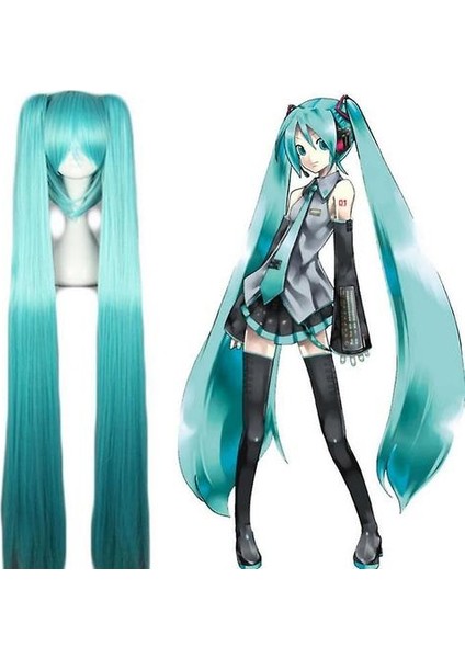 Cosplay Peruk Vocaloid Aqua Blue Hatsune Miku Hatsune Miku (Yurt Dışından)