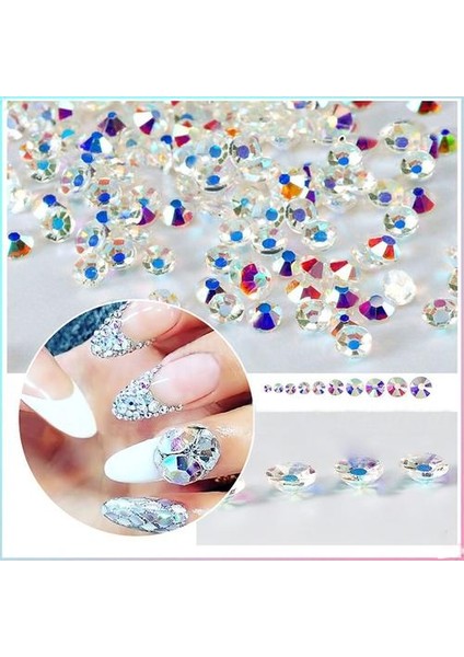 1440 Adet Şeffaf Ab Farklı Boyutları Kristal Rhinestone Elmas Gem 3D Glitter Nail Art Dekorasyon Güzellik Strass | Rhinestones & Amp;süslemeler (Yurt Dışından)