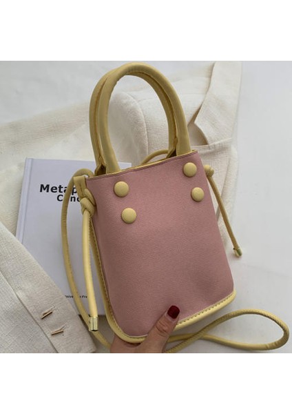Moda Kontrast Renk Niş Mini Cep Telefon Çantası, Basit ve Batı Tarzı Elle Tutulan Tek Omuzlu Messenger Çantası (Yurt Dışından)