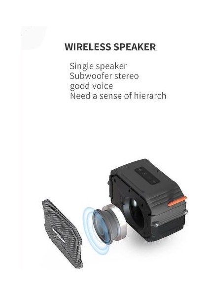 Açık Su Geçirmez Mini Bluetooth Hoparlör Taşınabilir Kablosuz Hoparlör Fm | Taşınabilir Hoparlörler (Siyah) (Yurt Dışından)