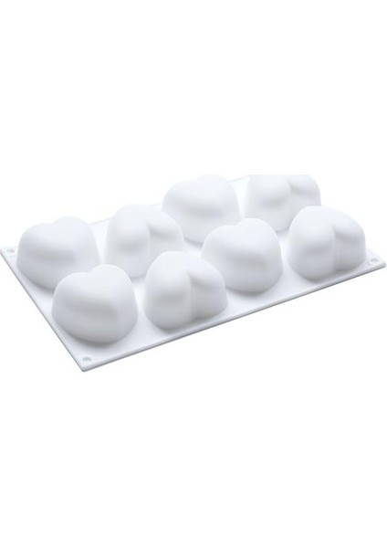 8 Delik Kalp Şekli Silikon Kalıpları 3D El Yapımı Sabun Kalıpları Sabun Yapma Fondan Kek Silikon Kalıp Çikolata Kalıp Kek Dekorları | Sabun Kalıpları (Yurt Dışından)