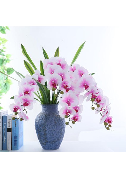 Simülasyon Çiçek Filmi Phalaenopsis, 9 Dinamik Phalaenopsis, Nemlendirici Phalaenopsis, Ev Dekorasyonu Sahte Çiçekler (Yurt Dışından)
