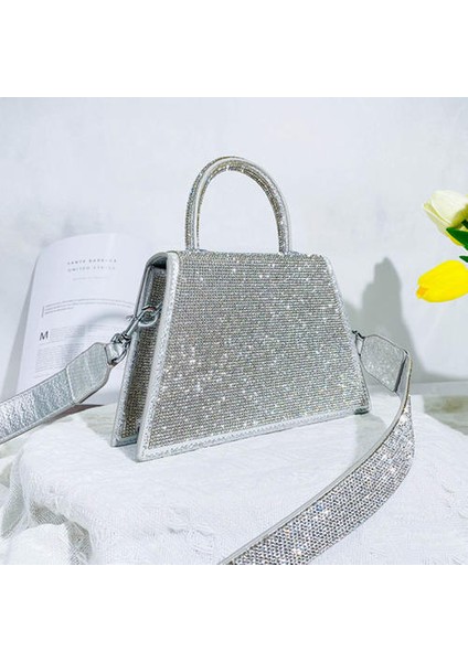 Elmaslar Crossbody Elmas Çantası ile Dolu Niş Kadınların El Yapımı Küçük Kare Çantası (Yurt Dışından)