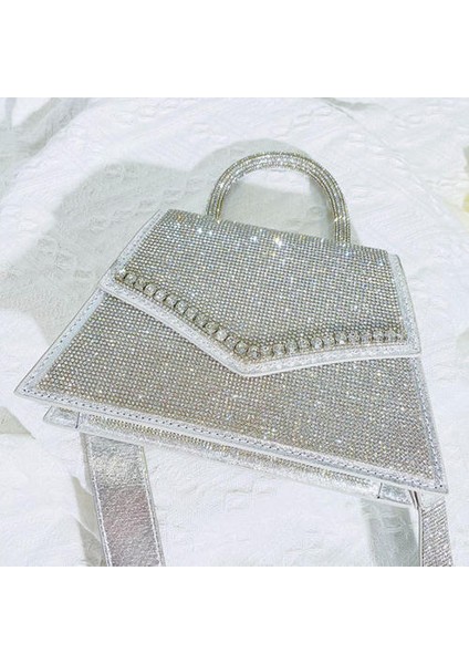 Elmaslar Crossbody Elmas Çantası ile Dolu Niş Kadınların El Yapımı Küçük Kare Çantası (Yurt Dışından)