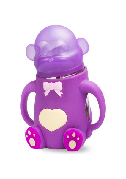 1psc Genişliğinde Yaratıcı Silikon Süt Şişesi, Maymun Şeklindeki Bebek Sütten Kesme Cihazı, Anti-Gall ve Anti-Flatus Ürünleri Anne ve Bebek Için (Yurt Dışından)