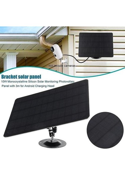 Kamera Güneş Paneli IP67 Su Geçirmez 10 W Monokristal Güneş Enerjili Şarj Ip Güvenlik Wifi Kamera Sokak Işık (Yurt Dışından)