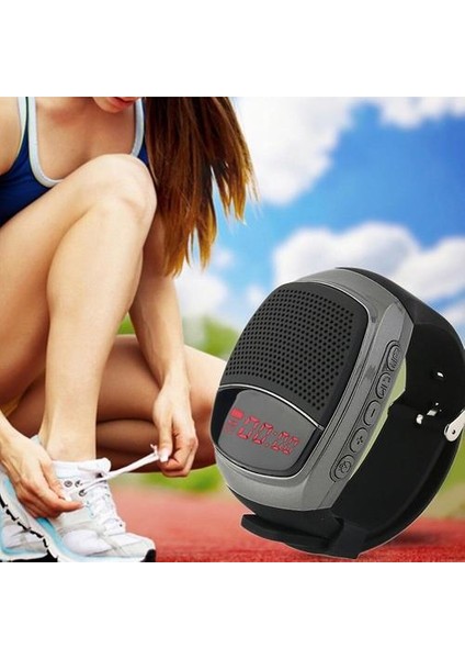 Bluetooth Hoparlör Spor Akıllı Saat B90 Eller Serbest Arama Tf Kart Fm Radyo Çalma Zamanlayıcı Kablosuz Zaman Göstergesi (Yurt Dışından)