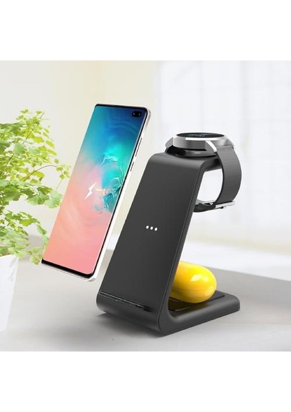 3 1 Indüksiyon Qi Kablosuz Şarj Hızlı Şarj Tutucu iPhone 12 Pro Max / 11 / Xs Apple Watch Charger Için Samsung Pro | Cep Telefonu Şarjları (Yurt Dışından)