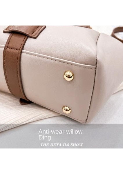 Pu Lock All-Match Taşınabilir Omuz Çantası, Bayanlar Kilit Kore Tarzı Moda Messenger Çanta, (Yurt Dışından)