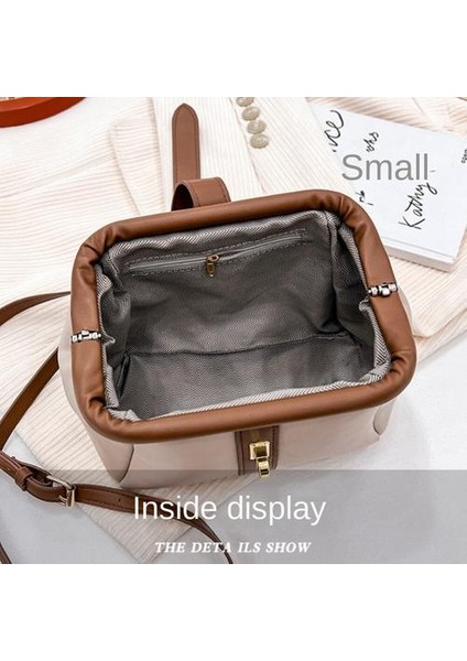 Pu Lock All-Match Taşınabilir Omuz Çantası, Bayanlar Kilit Kore Tarzı Moda Messenger Çanta, (Yurt Dışından)
