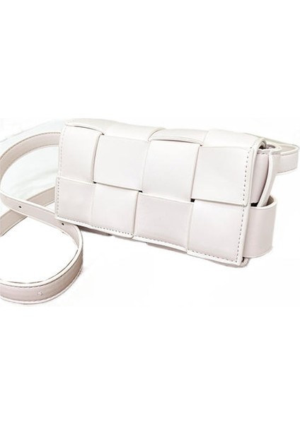 Dokuma Yastık Küçük Kare Çanta, Bayanlar Pu Bel Çantası, Moda Omuz Çantası Çapraz Bag (Yurt Dışından)