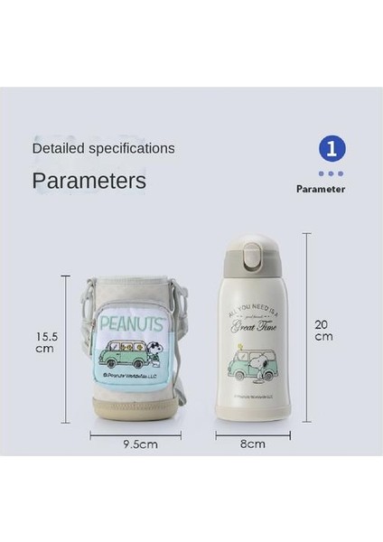 600ML Vakum Şişesi, 316 Samanlı Üç Kapak Vakum Şişesi Olan Çocuklar Için Uygun Çizgi Film Desenli Paslanmaz Çelik (Yurt Dışından) fiyatları