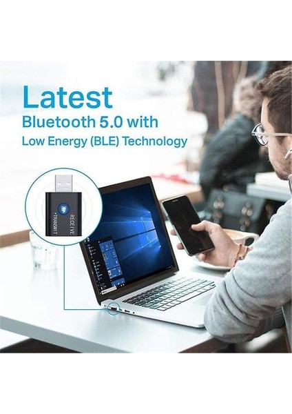 USB Mini Bluetooth 5.0 Adaptör Verici Ses Alıcısı Stereo Kablosuz Transfer 3.5mm Pc Dizüstü Bilgisayar Hoparlörleri Klavye Kulaklıklar Fare Windows (Yurt Dışından)