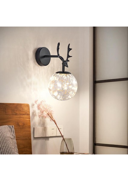 All-Sky Star Başucu Yatak Odası Sıcak LED Duvar Lambası (Yurt Dışından)