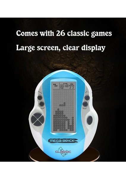 Büyük Ekran Tetris Oyun Konsolu, Giriş Seviyesi Video Gamechildren'in Mini El Oyunu Coolapplıcace Yaş 6 Yaşından Büyük (Mavi) (Yurt Dışından)