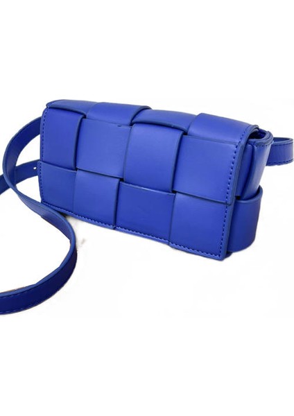 Dokuma Yastık Küçük Kare Çanta, Bayanlar Pu Bel Çantası, Moda Omuz Çantası Çapraz Bag (Yurt Dışından)