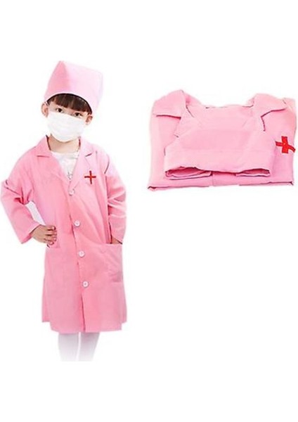 Doktor Hemşire Cosplay Çocuk Kostümü(Pembe) (Yurt Dışından)