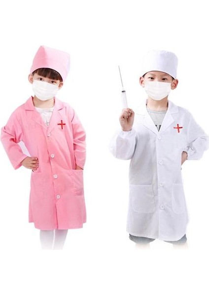 Doktor Hemşire Cosplay Çocuk Kostümü(Pembe) (Yurt Dışından)