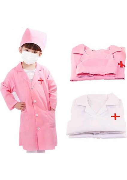 Doktor Hemşire Cosplay Çocuk Kostümü(Pembe) (Yurt Dışından)