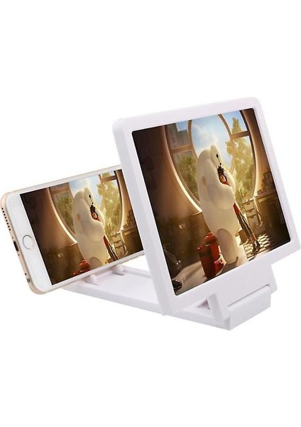 Taşınabilir 3D Hd Cep Telefonu Ekran Büyüteç, Anti-Radyasyon (Siyah) (Yurt Dışından)
