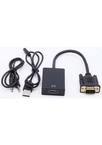 VGA Analog - HDMI Dijital Ses Video Adaptör Kablosu (Yurt Dışından)