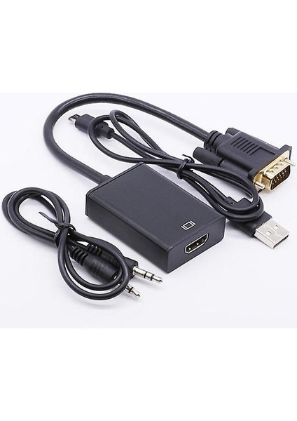 VGA Analog - HDMI Dijital Ses Video Adaptör Kablosu (Yurt Dışından)