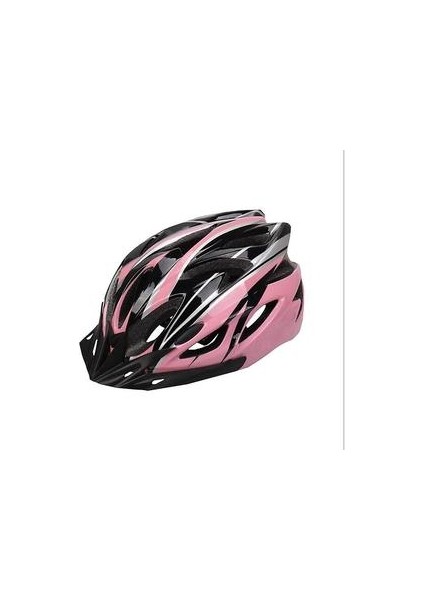 Bisiklet Bisiklet Kaskları Yetişkin Bisiklet Mtb Erkek Bayanlar Ayarlanabilir Güvenlik Kaskı (Pembe ve Siyah) (Yurt Dışından)