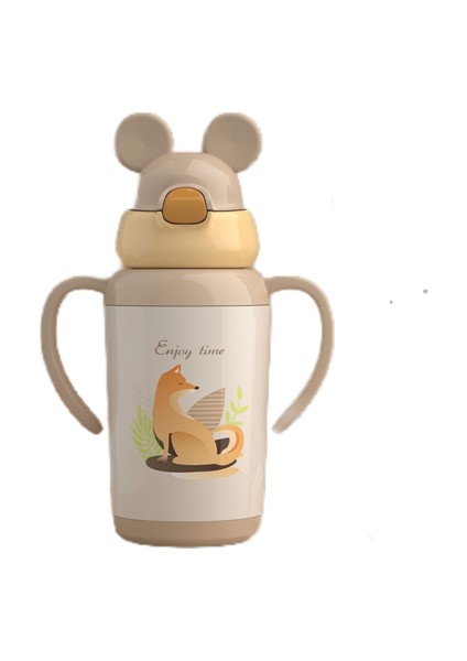 350ML Yalıtım Kupası Saman ve Saplı Çocuklar Için 316 Paslanmaz Çelik Yalıtım Kabı (Yurt Dışından)