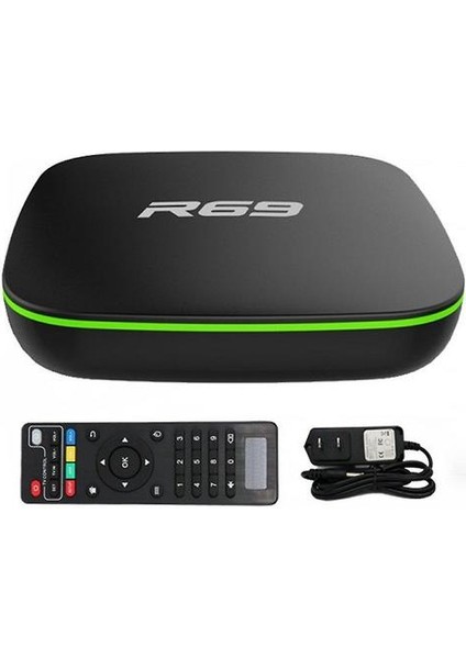 R69 Akıllı Set Üst Tv Kutusu 4K Yüksek Defente Dört Çekirdekli 2.4g Wifi 1080P 2GB16GB Destek 3D Film Android Media Player (Ab Fişi) (Yurt Dışından)