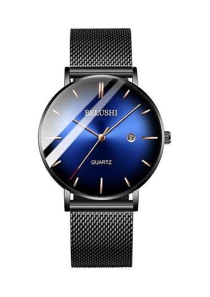 Belushi 010 Moda Erkekler Izle Su Geçirmez Tarih Ekran Deri / Paslanmaz Çelik S (Yurt Dışından)