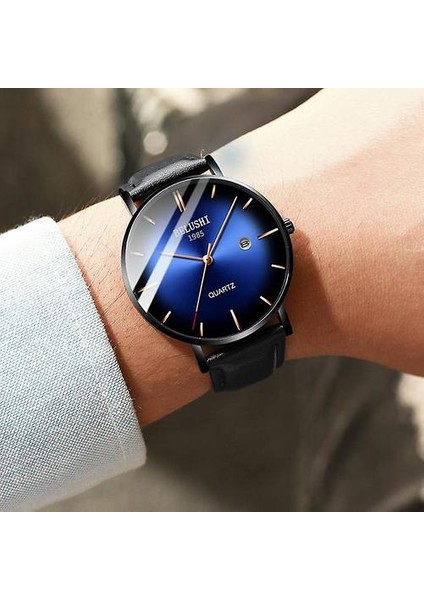 Belushi 010 Moda Erkekler Izle Su Geçirmez Tarih Ekran Deri / Paslanmaz Çelik S (Yurt Dışından)