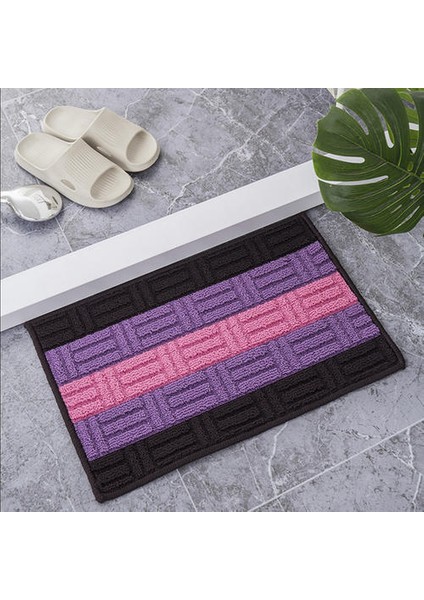 Banyo Çizgili Zemin Paspası, Banyo Emici Hızlı Kuruyan Kaymaz Mat Tuvalet Mat (Yurt Dışından)