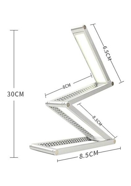 LED Katlanır Masa Lambası, USB Göz Koruma Lambası Okuma ve Şarj Cep Telefonu Standı Masa Lambası, Rgb Renk Değiştirme Gece Işığı (Yurt Dışından)