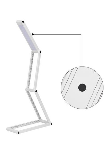 LED Katlanır Masa Lambası, USB Göz Koruma Lambası Okuma ve Şarj Cep Telefonu Standı Masa Lambası, Rgb Renk Değiştirme Gece Işığı (Yurt Dışından)