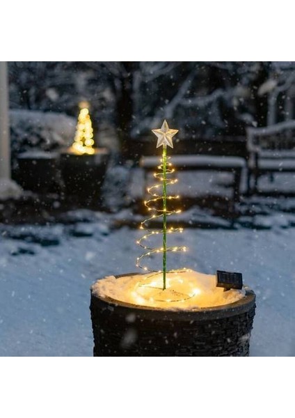 Noel Bahçesi Yıldız Dizesi Işıkları, Açık Noel Ağacı Dekorasyon Işıkları, LED Güneş Işık Dizesi (Yurt Dışından)