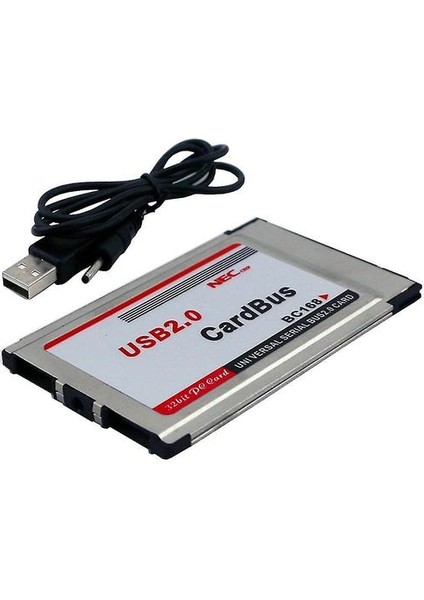 Laptop_gift Of G Için Pcmcia - USB 2.0 Cardbus Çift 2 Bağlantı Noktalı 480M Kart Adaptörü (Yurt Dışından)