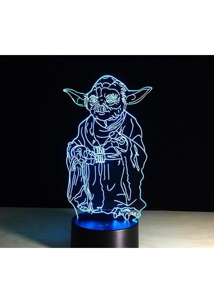 Star Wars Yoda Master LED Küçük Gece Lambası 3D Gece Lambası (Yurt Dışından)