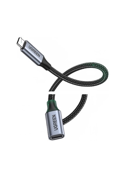 Siyah USB C Uzatma Kablosu Erkek Kadın Tipi C Uzatma Kablosu Thunderbolt 3 Nintendo Anahtarı MacBook Pro Google Piksel 3 2 | Veri Kablosu (Yurt Dışından)