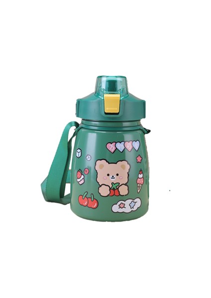 901-1000ML Pot Göbek Kupası Karikatür Deseni 304 Paslanmaz Çelik Izolasyon Saman Saman Çocuklar Için Uygun Hediye Pot Göbek Kupası (Yurt Dışından)