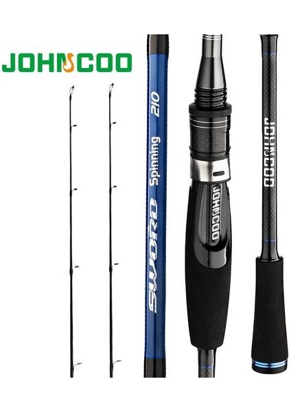 Döküm Iplik Olta 1.8 M Güç Karbon Rod Kutup 2 Bölüm Fiber Baitcasting Olta | Olta (Mavi) (Yurt Dışından)