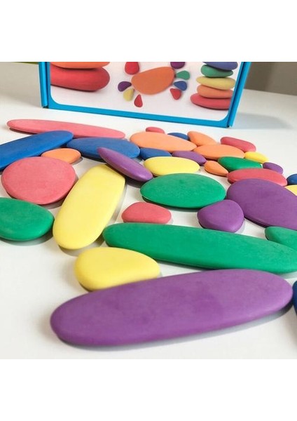 Bebek Çılgın Taş Yapı Taşları Istifleme Ahşap Oyuncaklar Çocuklar Erken Öğrenme Renk Sıralama Gökkuşağı Montessori Oyun Toddlers Kayalar | Ahşap Bloklar (Yurt Dışından) fiyatları