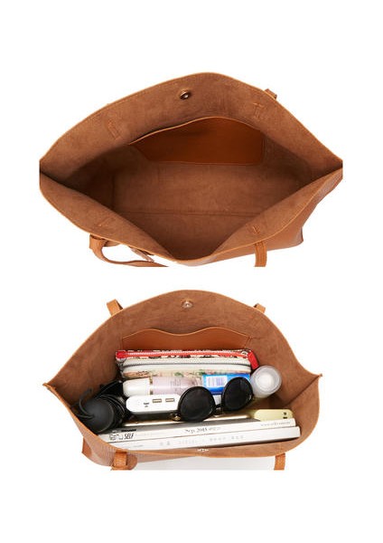 Kadın Çanta Omuz Çantası, Pu Deri Çakıl Deseni Kadın Tote Çantası (Yurt Dışından)