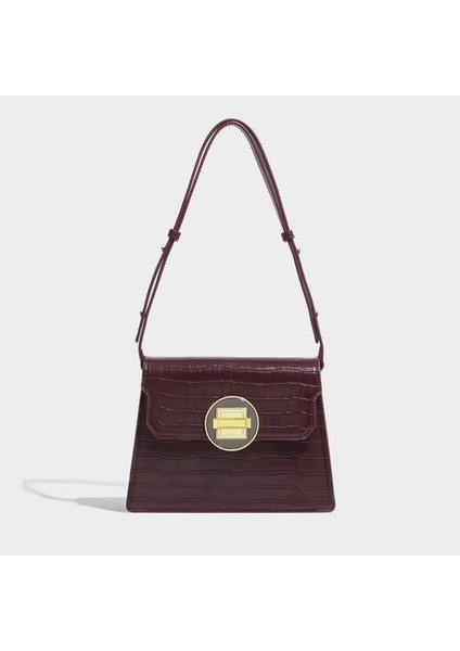 Under Embuette Retro Messenger Küçük Kare Çanta, Timsah Desen Niş Işık Lüks Omuz Çantası (Yurt Dışından)