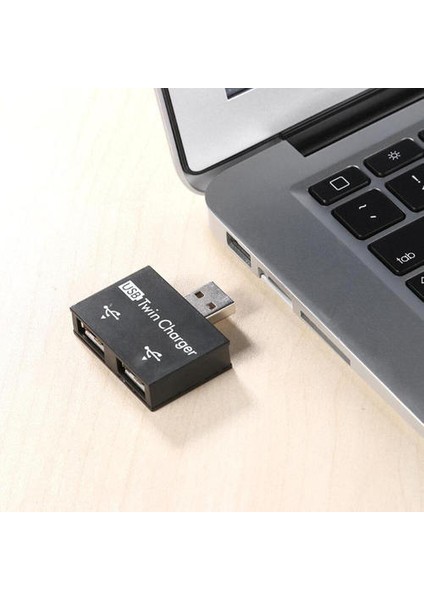 Usb2.0 Erkek Ikiz Şarj Çift 2 Bağlantı Noktası USB Splitter Hub Adaptörü Dönüştürücü Dizüstü Bilgisayar Için USB Kablo Fişi Şarj (Yurt Dışından)