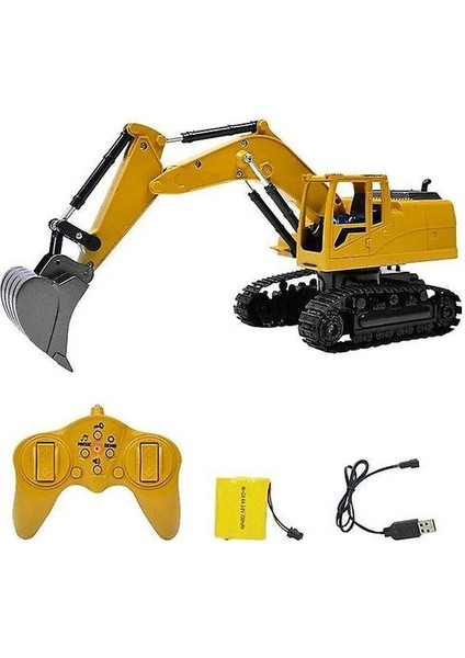 1:24 8 Kanal Rc Kamyon Excavator Alaşım Backhoes Buldozer Uzaktan Kumancı Mühendislik Araç Modeli Elektronik Çocuk Oyuncak (Yurt Dışından)