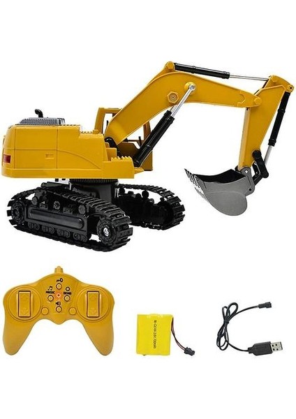 1:24 8 Kanal Rc Kamyon Excavator Alaşım Backhoes Buldozer Uzaktan Kumancı Mühendislik Araç Modeli Elektronik Çocuk Oyuncak (Yurt Dışından)