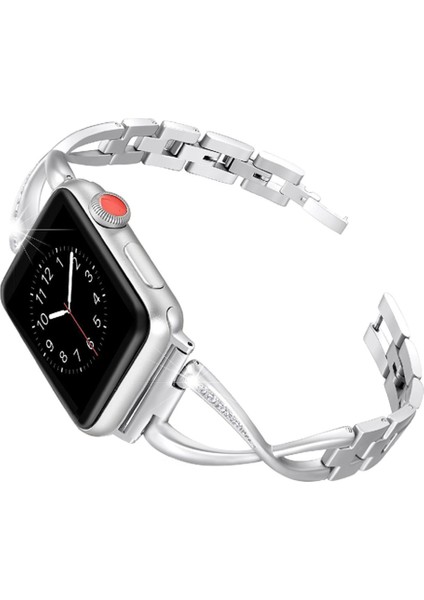 Apple Watch 6. Nesil Iwatch5/se Diamond x Bilezik Için 38/40MM, 42/44MM Metal Bileklik (Yurt Dışından)